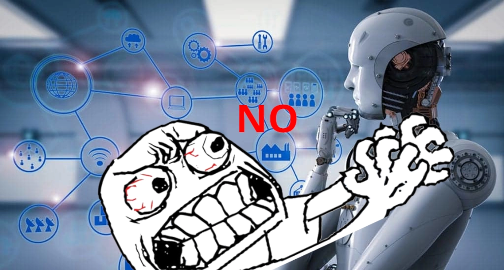 meme angry at robot